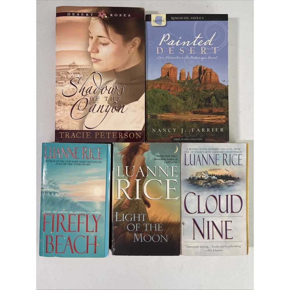 Luanne Rice Romance Book Lot 5 Novels Firefly Beach Cloud Nine Tracie Peterson